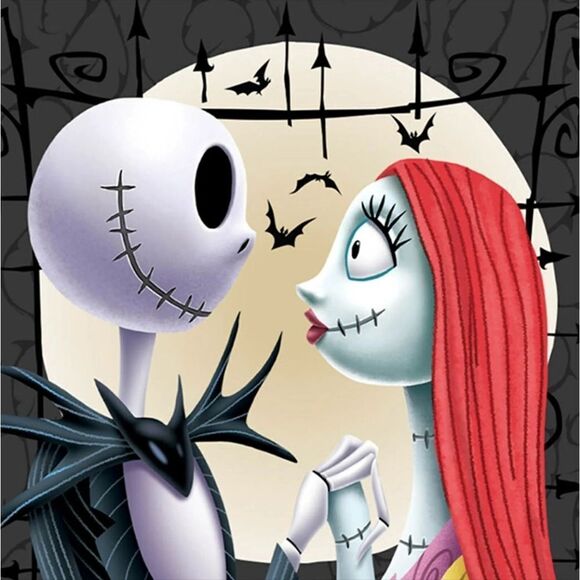 New Nightmare Before Christmas Jack & Sally Wall Sign, 6" - Picture 6 of 6